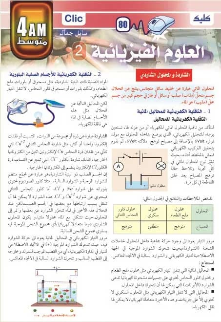 العلوم الفيزيائية 4 متوسط ج2