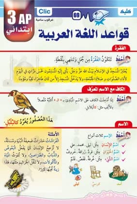 قواعد اللغة العربية 3 ابتدائي