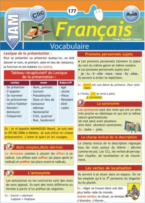 Français 1AM